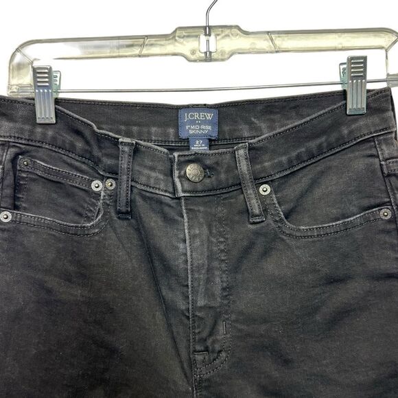 J. Crew 9" Mid-Rise Black Skinny Jean size 27 - Picture 6 of 16